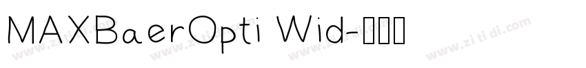 MAXBaerOpti Wid字体转换